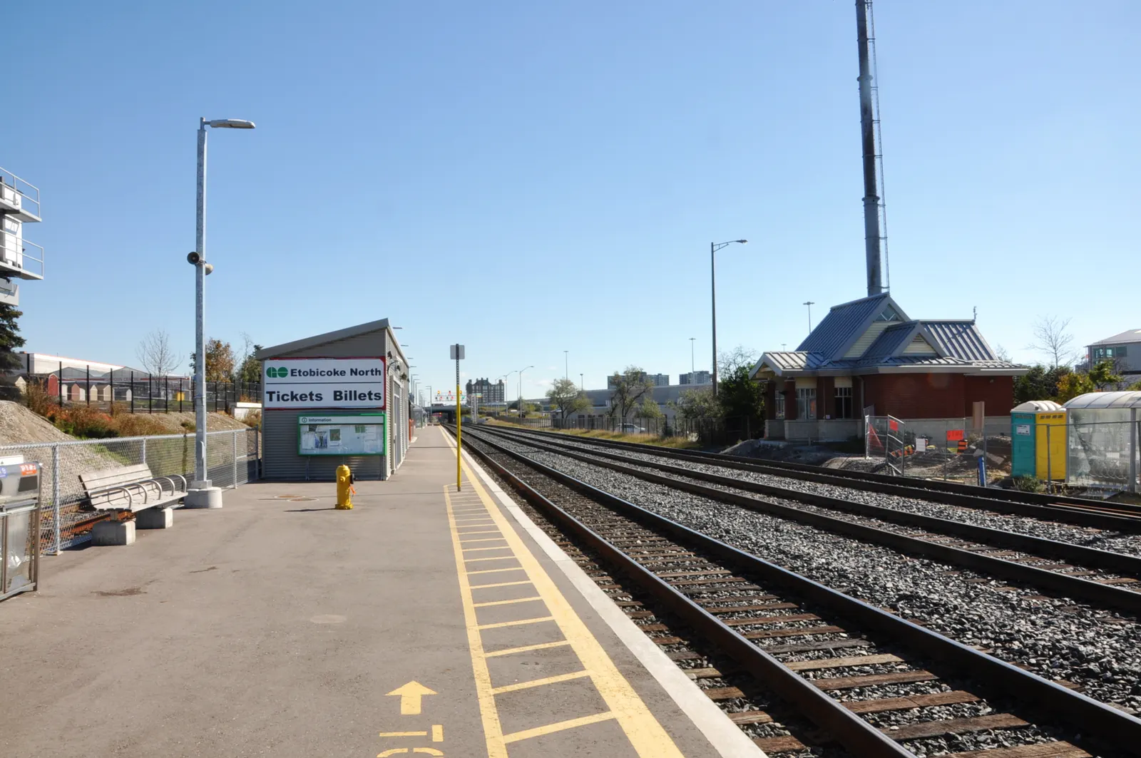 Looking east along the platform