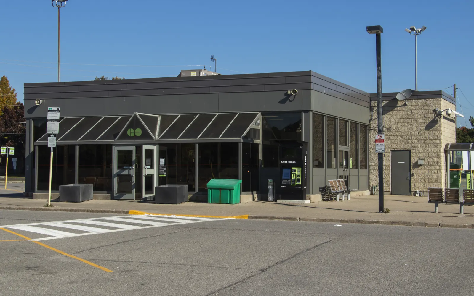 Rouge Hill GO Station building. This structure was built on site in 1977 during station improvements.