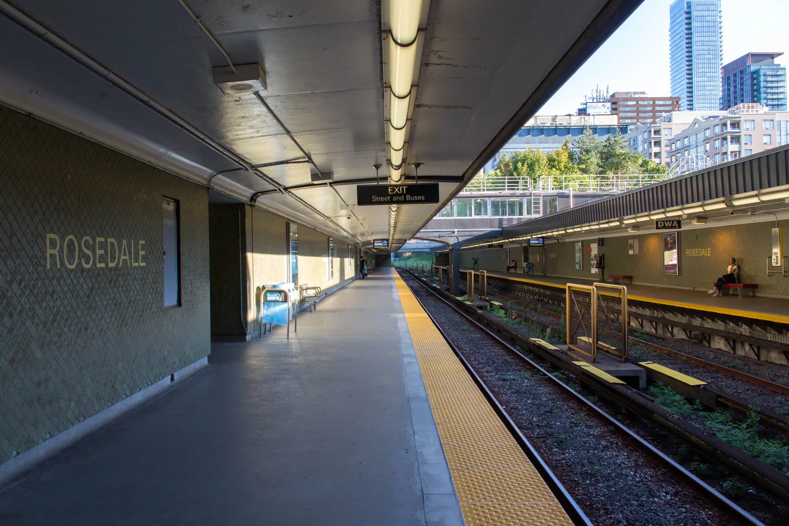 Rosedale station platform